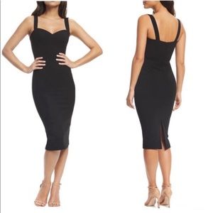 New Dress the Population Nicole black midi dress S